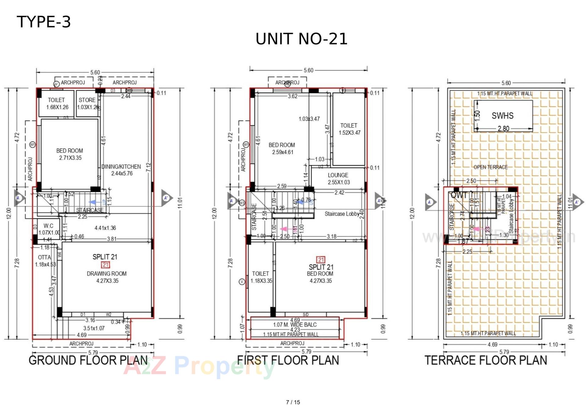 Layout of real estate project Pushpak Villa located at Kalol, Gandhinagar, Gujarat