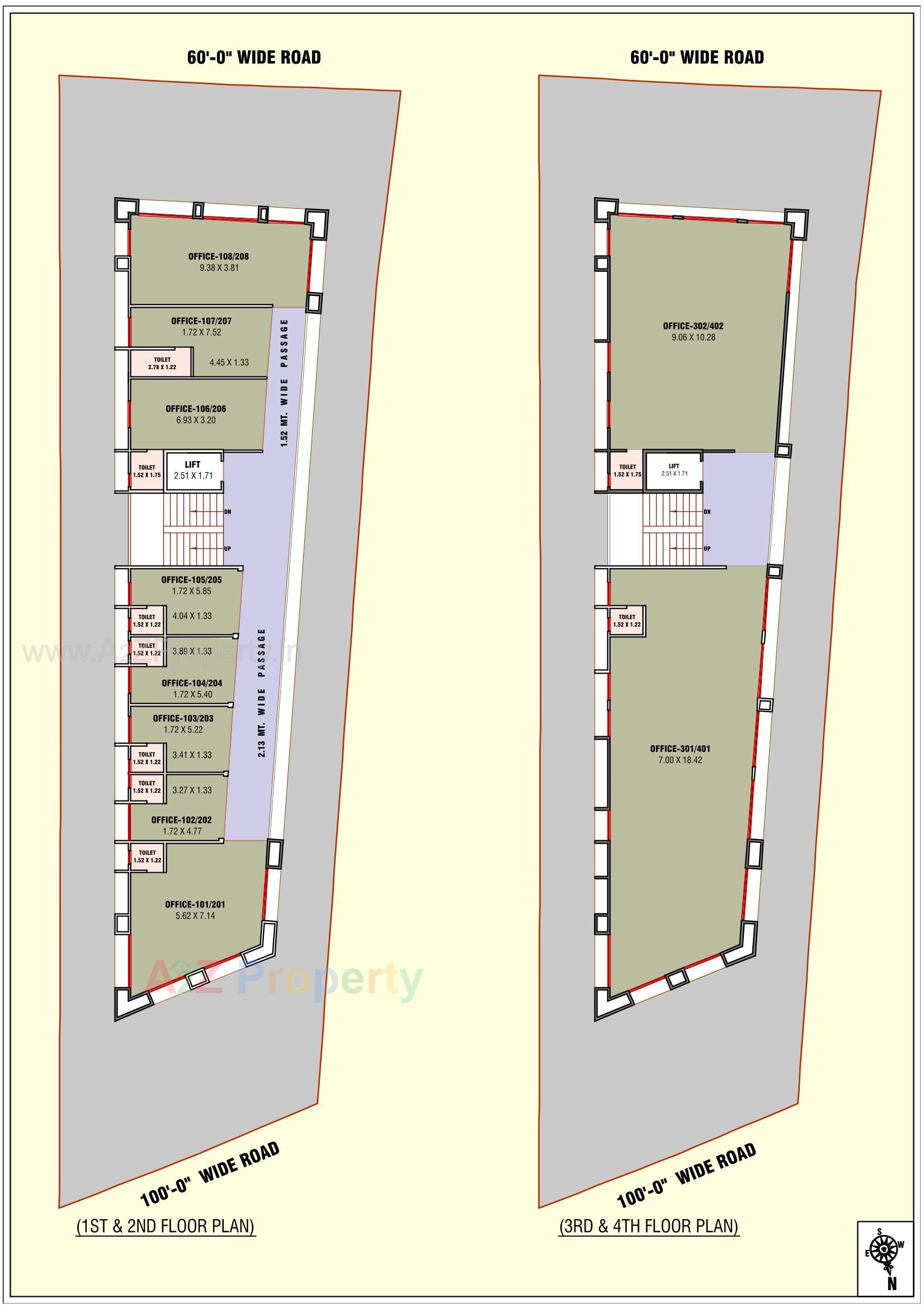 Layout of real estate project Pushpraj Arcade located at Dehgam, Gandhinagar, Gujarat