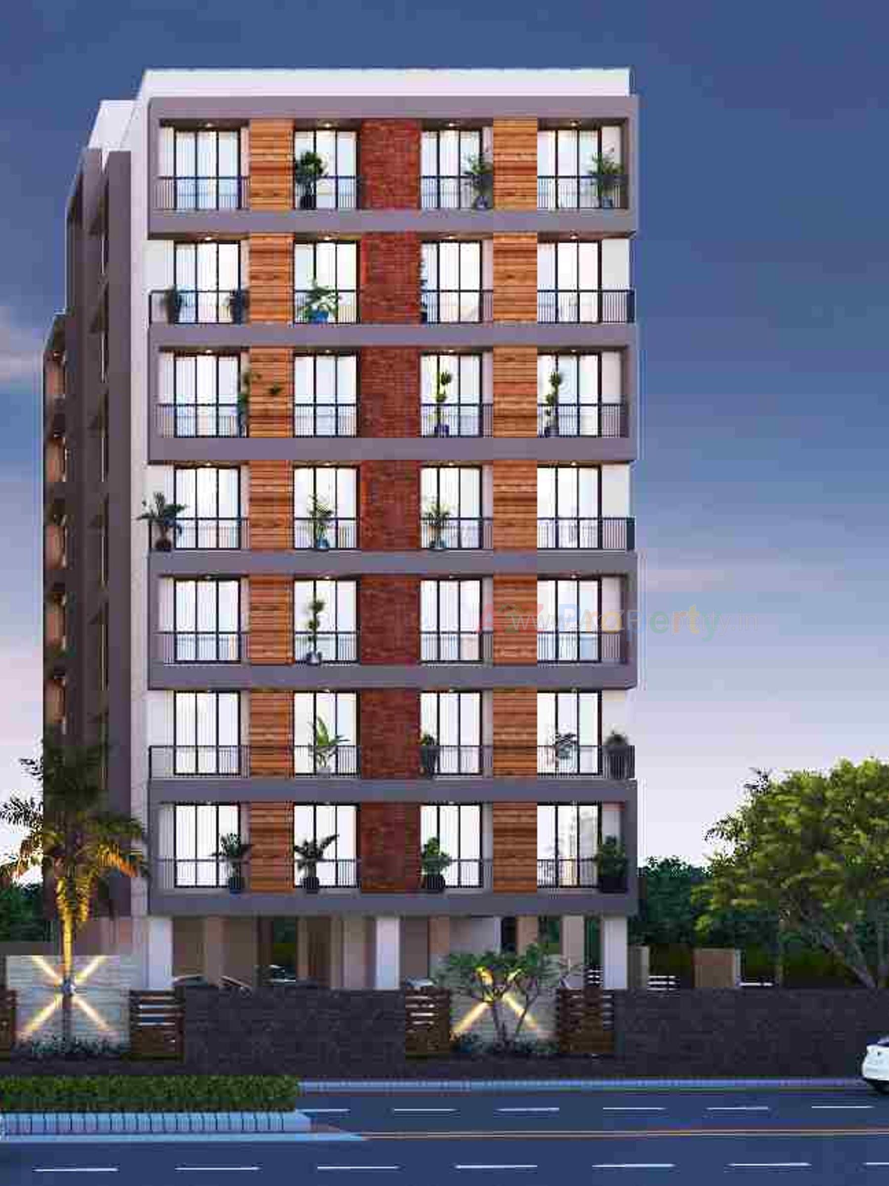 3D Elevation of real estate project R R  Residency located at Pethapur, Gandhinagar, Gujarat