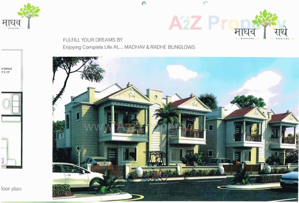 3D Elevation of real estate project Radhe Bungalows located at Kalol, Gandhinagar, Gujarat