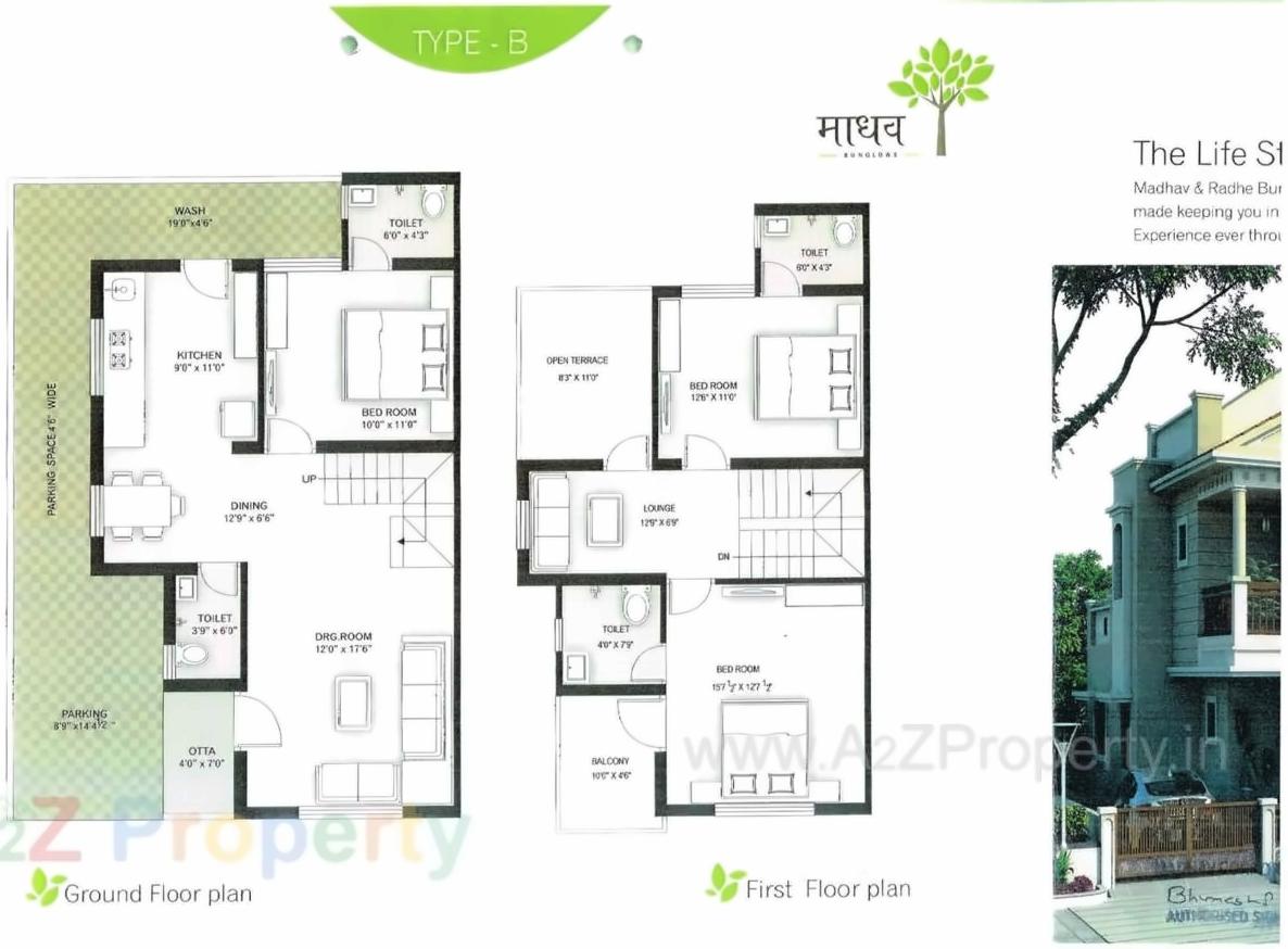 Layout of real estate project Radhe Bungalows located at Kalol, Gandhinagar, Gujarat