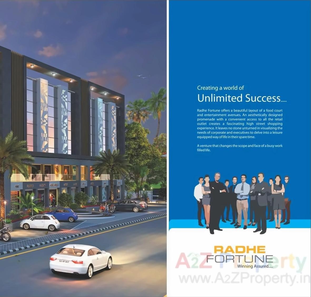 3D Elevation of real estate project Radhe Fourtune located at Bhat, Gandhinagar, Gujarat