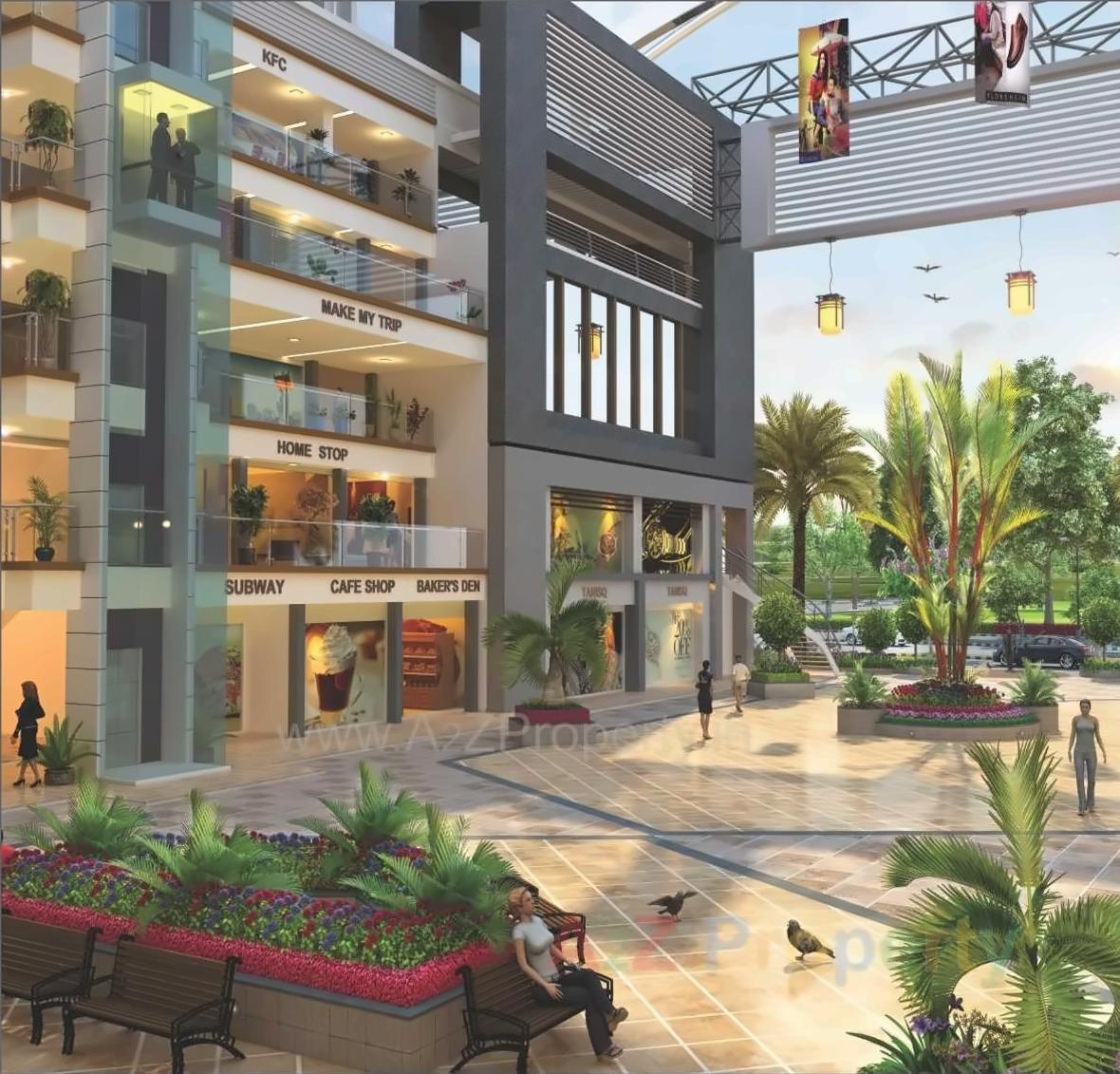 3D Elevation of real estate project Radhe Fourtune located at Bhat, Gandhinagar, Gujarat