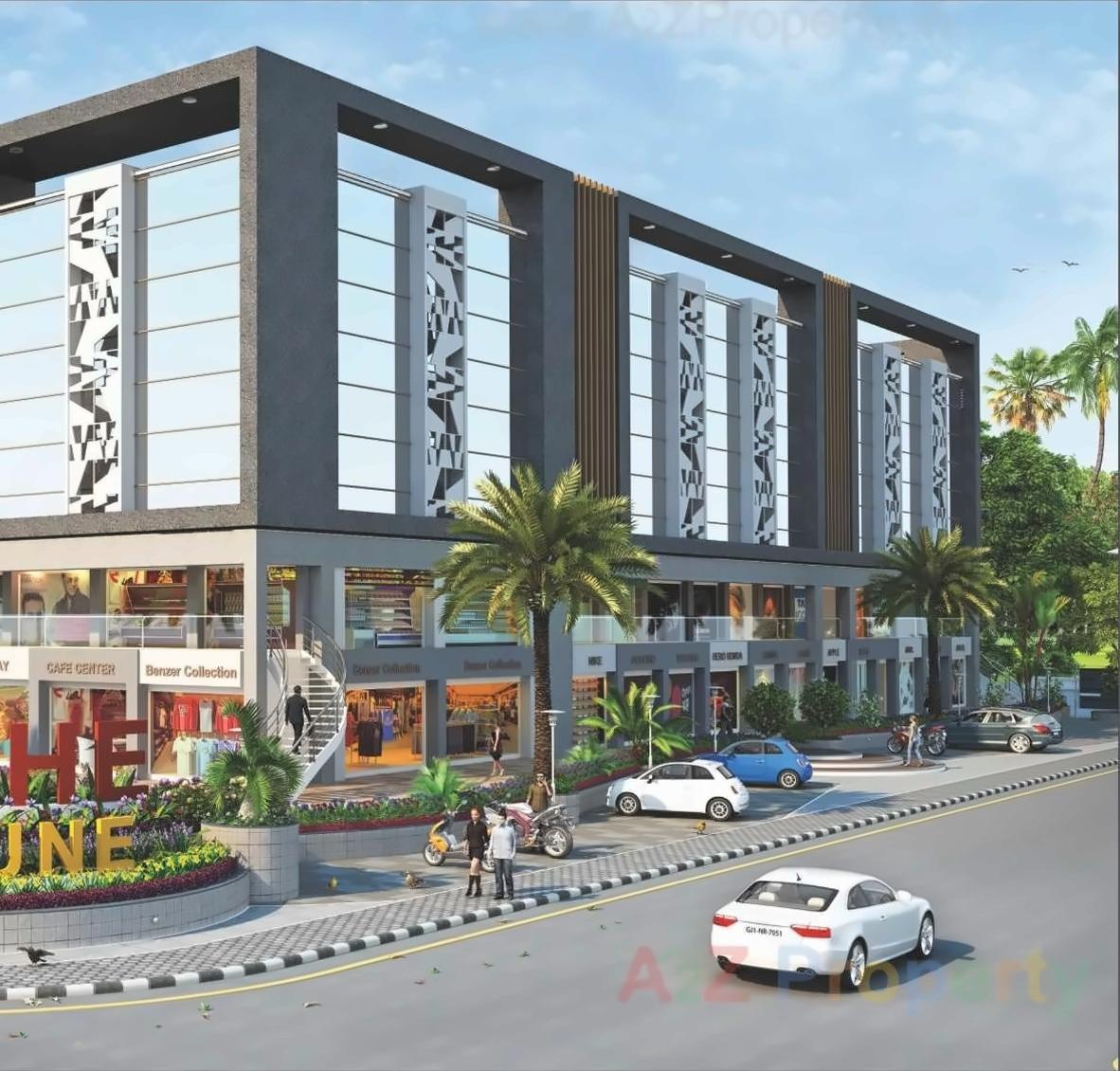 3D Elevation of real estate project Radhe Fourtune located at Bhat, Gandhinagar, Gujarat