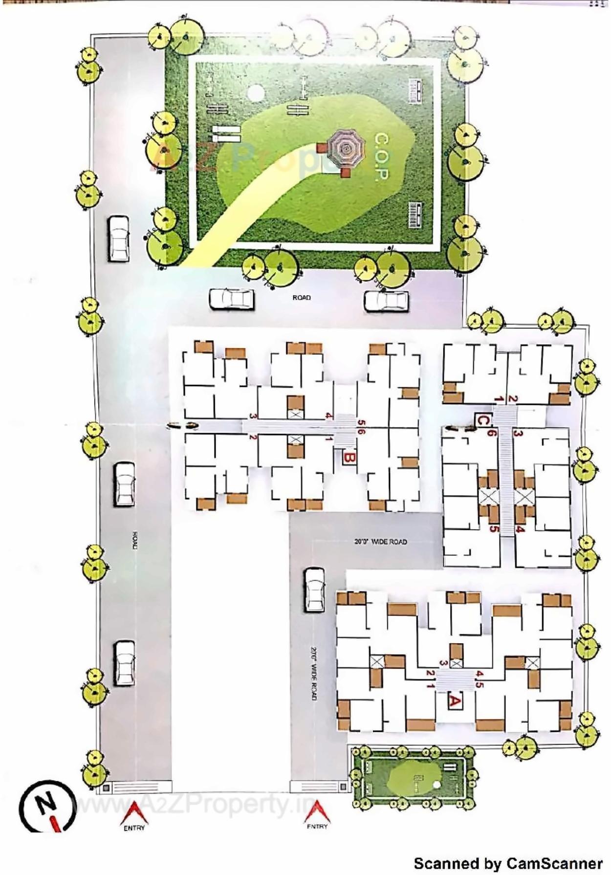 Layout of real estate project Radhe Greens located at Mansa, Gandhinagar, Gujarat