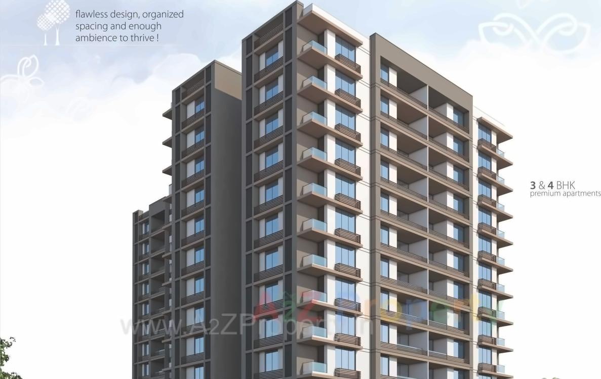 3D Elevation of real estate project Radhe Heights located at Bhat, Gandhinagar, Gujarat