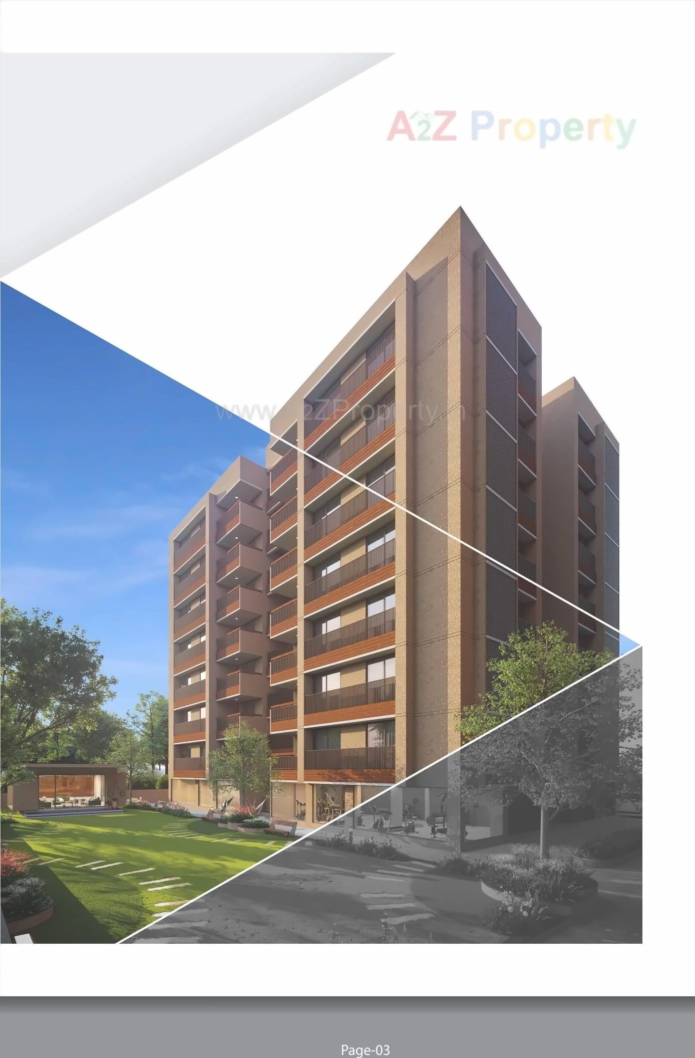 3D Elevation of real estate project Radhe Helios located at Kudasan, Gandhinagar, Gujarat