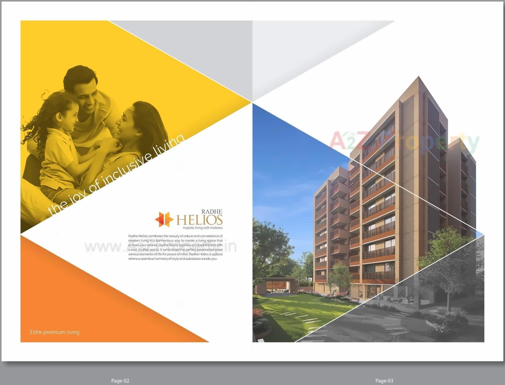 3D Elevation of real estate project Radhe Helios located at Kudasan, Gandhinagar, Gujarat