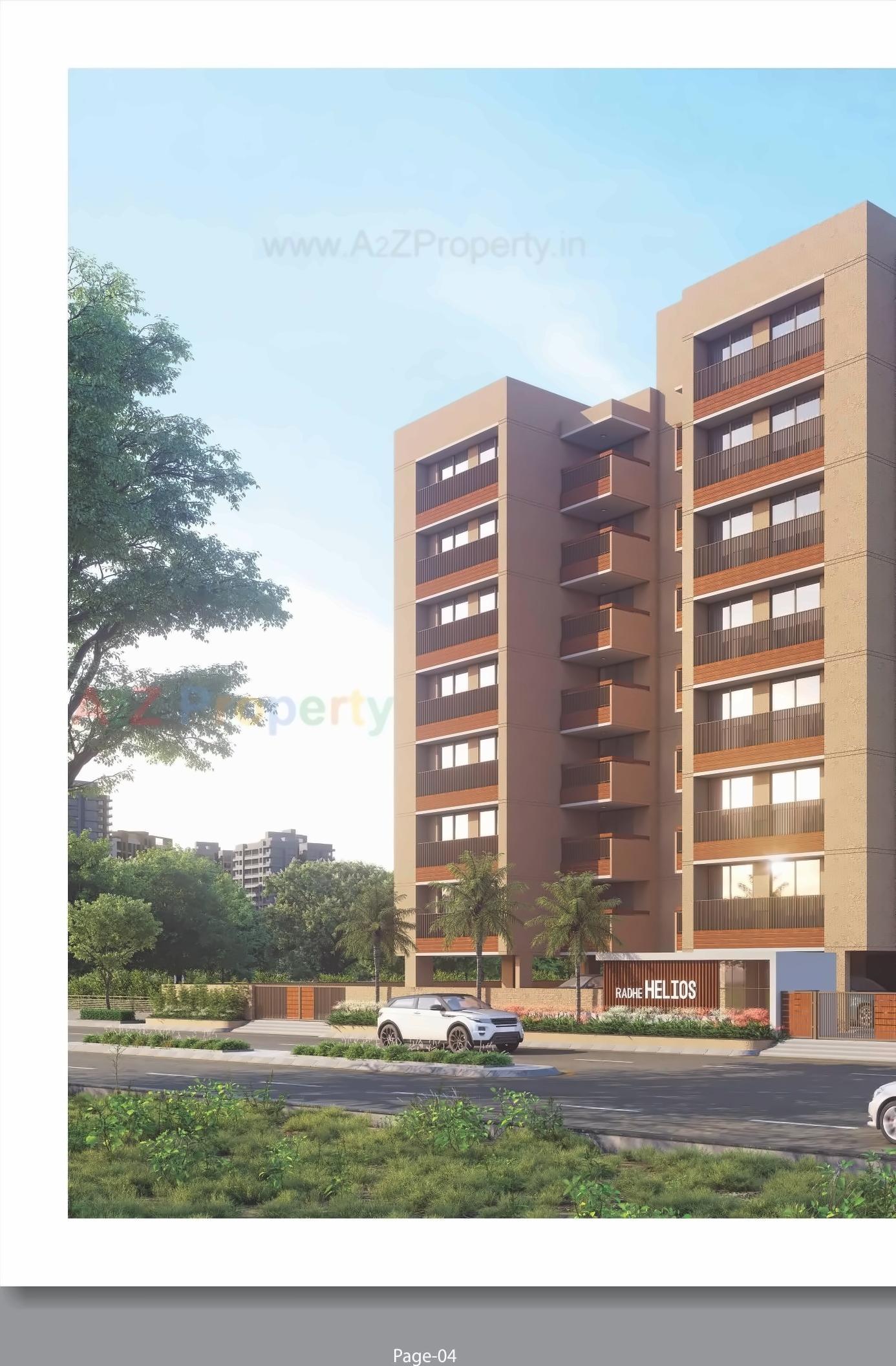3D Elevation of real estate project Radhe Helios located at Kudasan, Gandhinagar, Gujarat