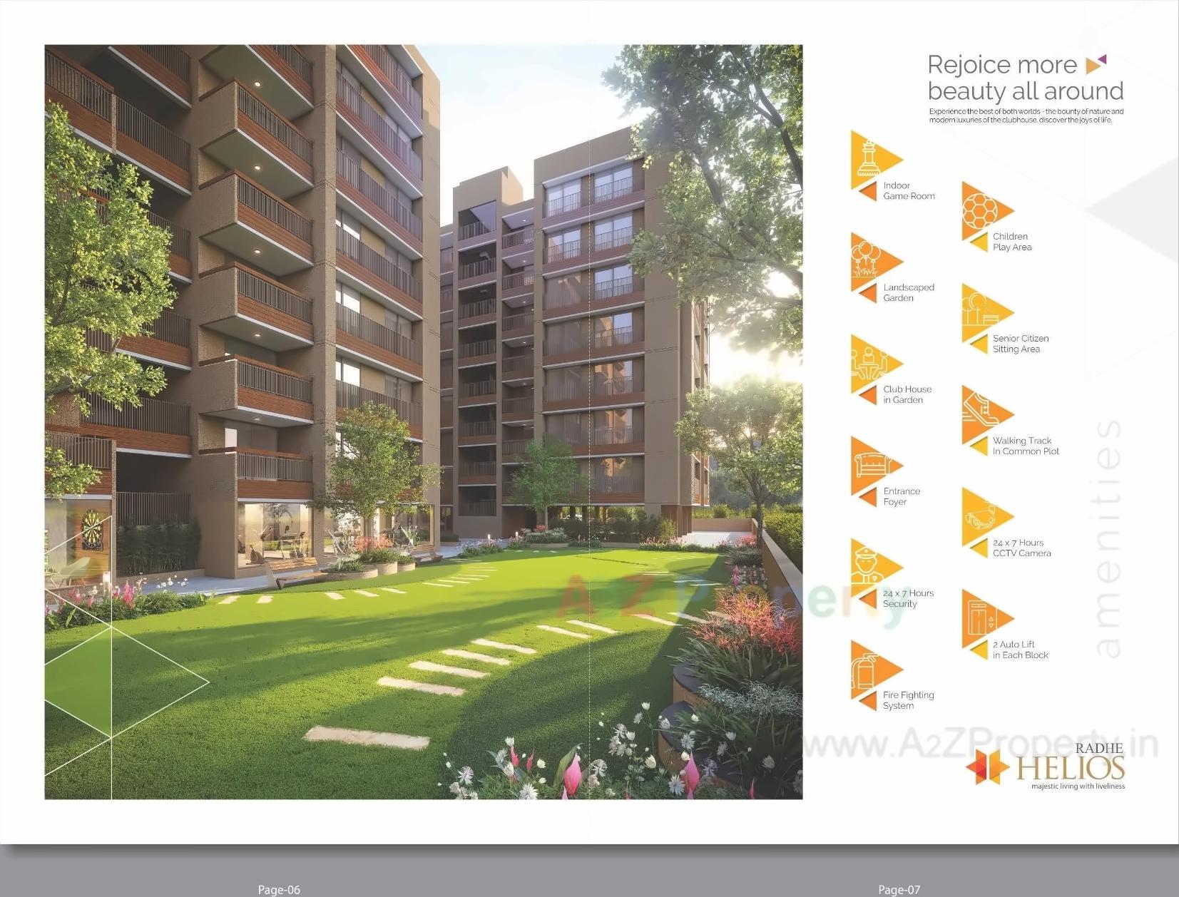 3D Elevation of real estate project Radhe Helios located at Kudasan, Gandhinagar, Gujarat