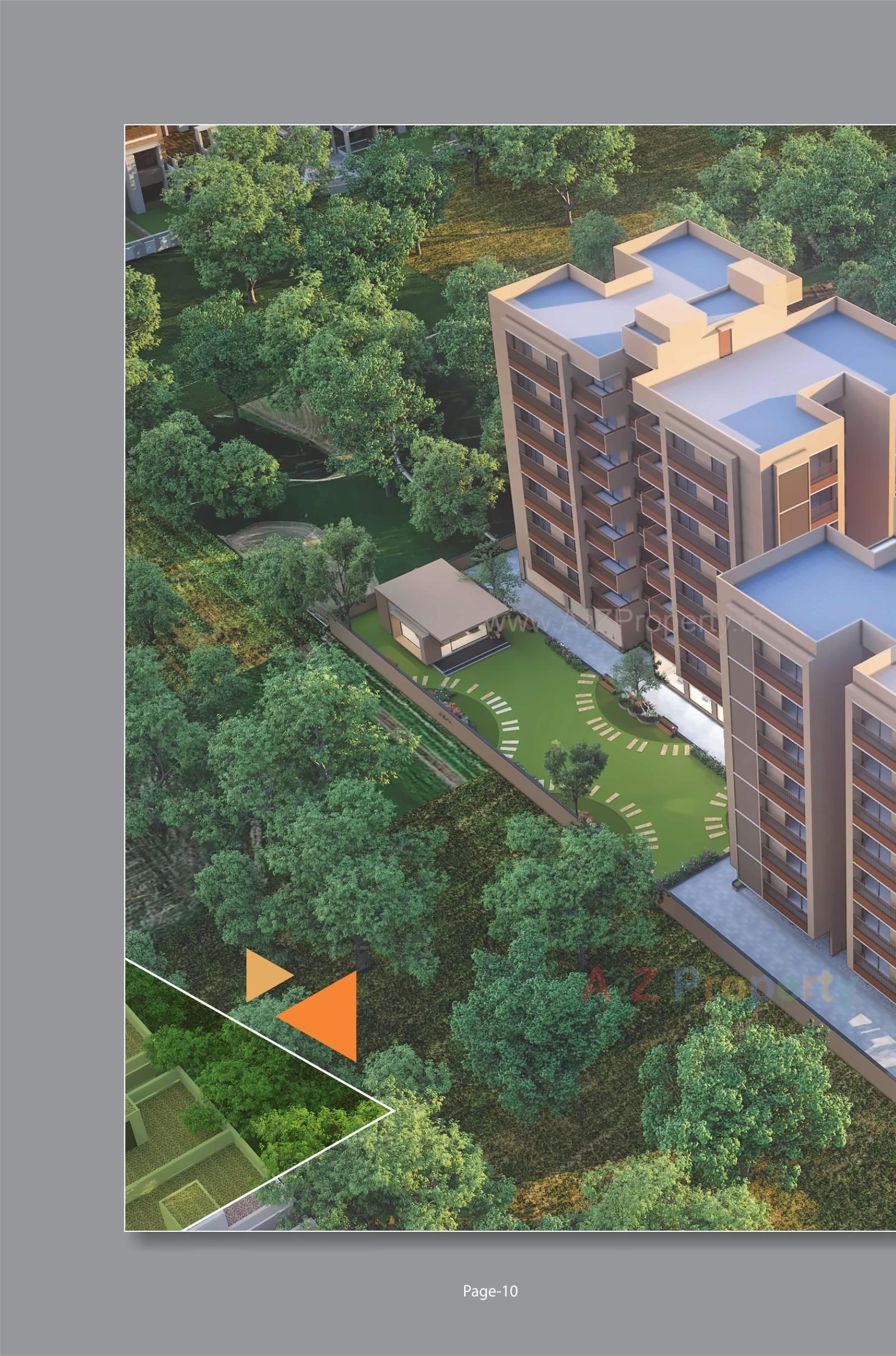 3D Elevation of real estate project Radhe Helios located at Kudasan, Gandhinagar, Gujarat