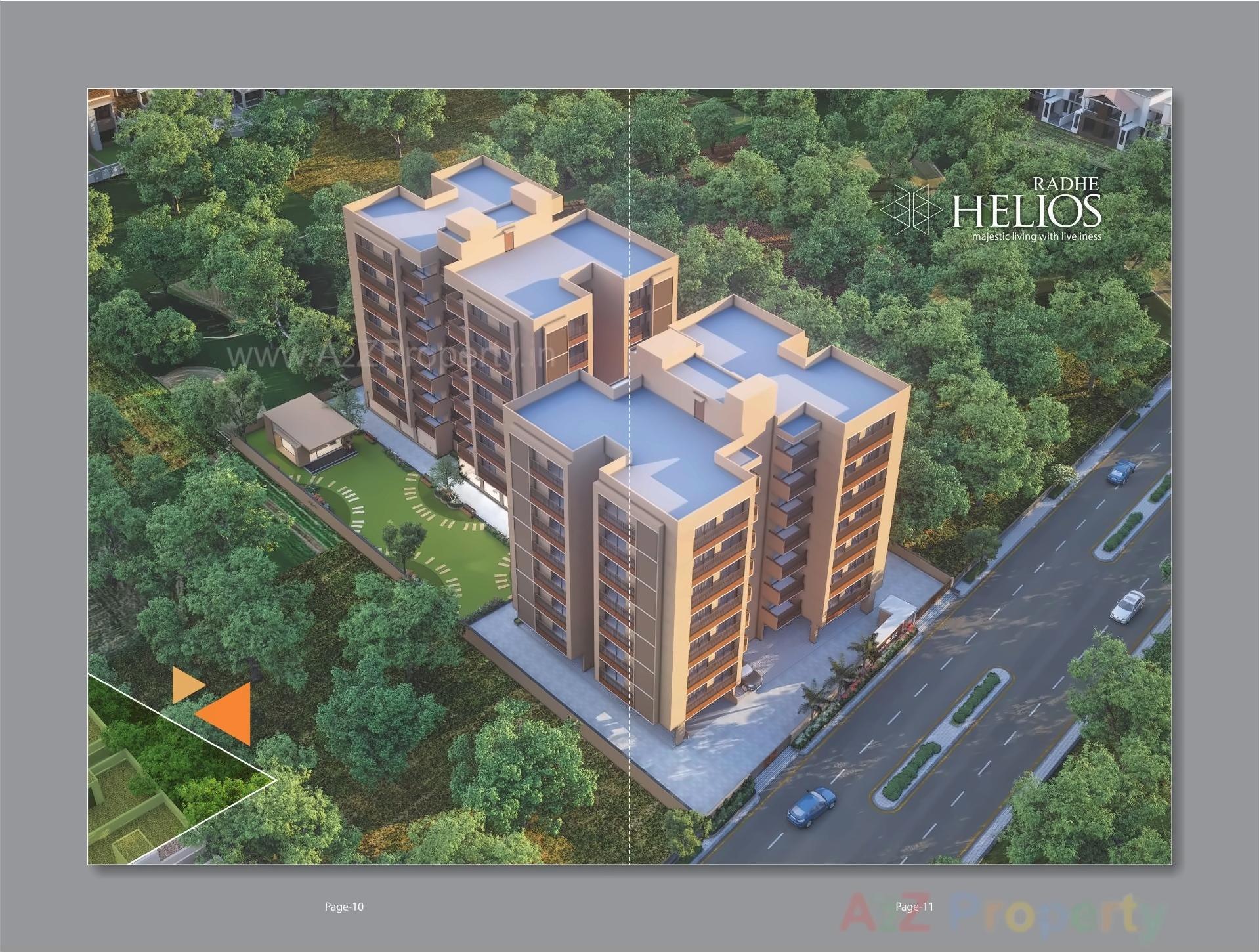 3D Elevation of real estate project Radhe Helios located at Kudasan, Gandhinagar, Gujarat