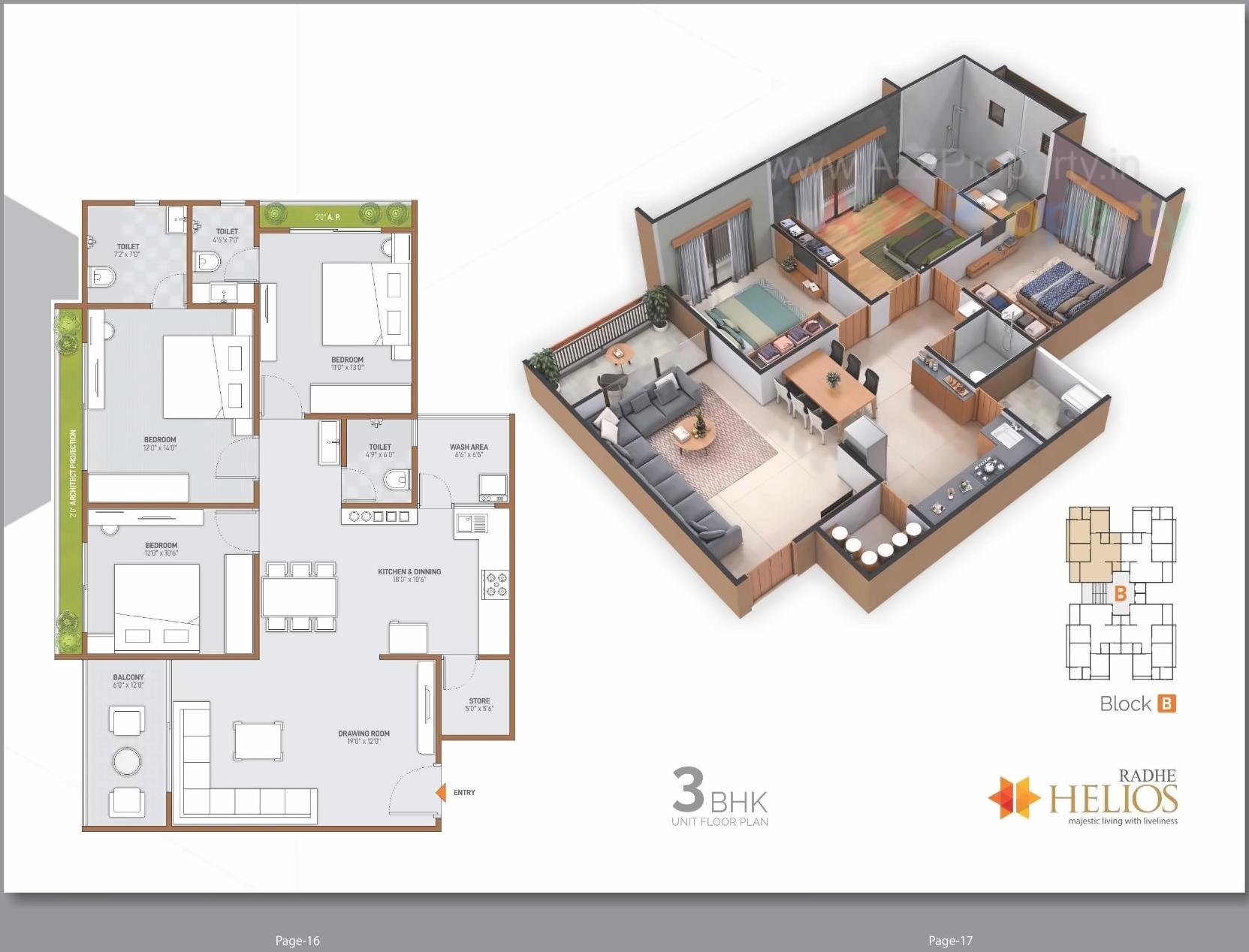 Layout of real estate project Radhe Helios located at Kudasan, Gandhinagar, Gujarat