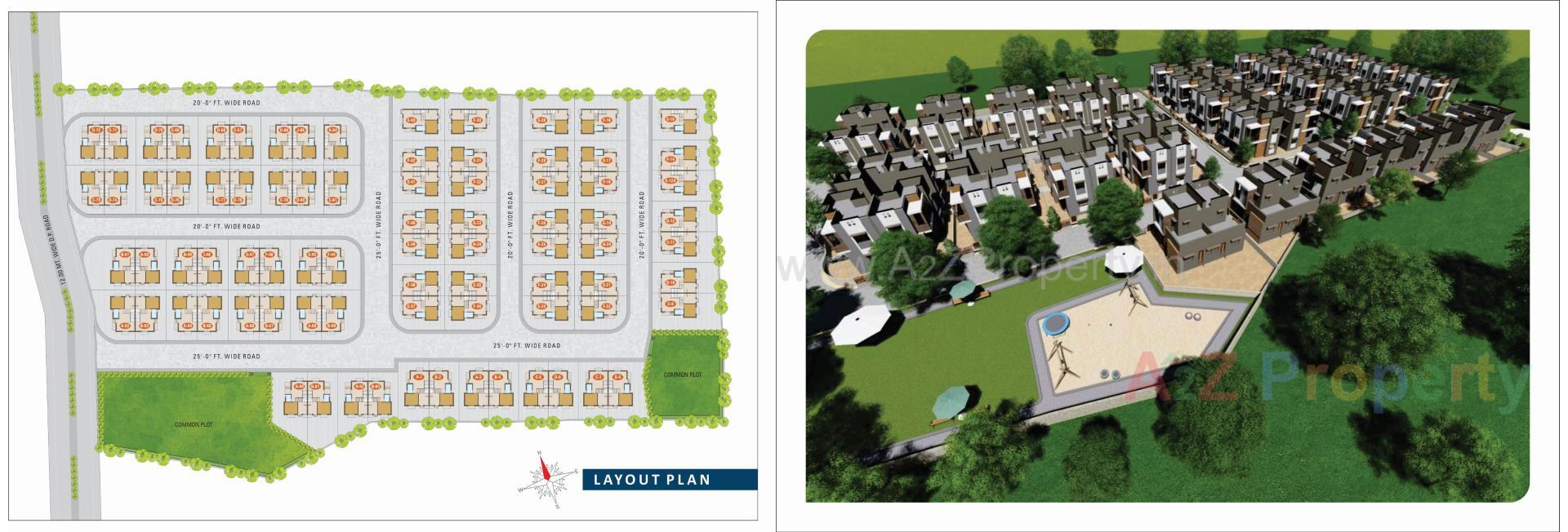 Layout of real estate project Radhe Homes located at Mansa, Gandhinagar, Gujarat
