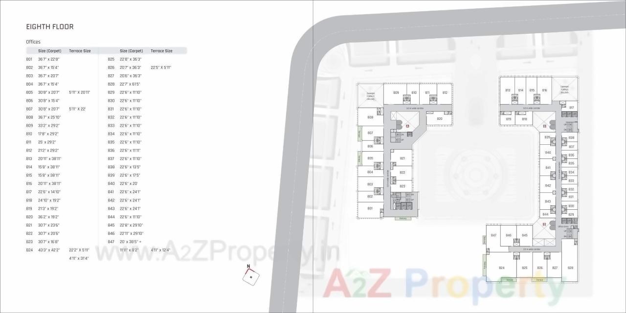 Layout of real estate project Radhe Infinity located at Kudasan, Gandhinagar, Gujarat
