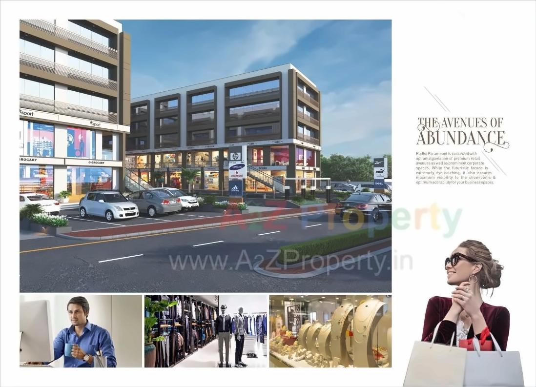 3D Elevation of real estate project Radhe Paramount located at Nana-chiloda, Gandhinagar, Gujarat