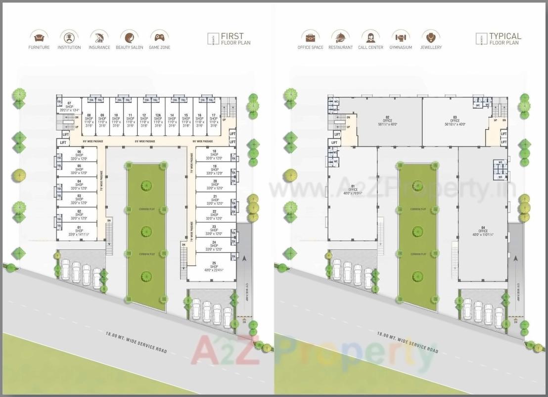 Layout of real estate project Radhe Paramount located at Nana-chiloda, Gandhinagar, Gujarat