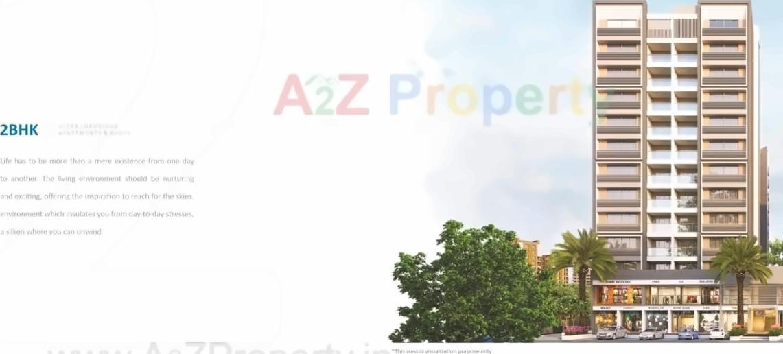 3D Elevation of real estate project Radhe Skyline located at Chiloda, Gandhinagar, Gujarat