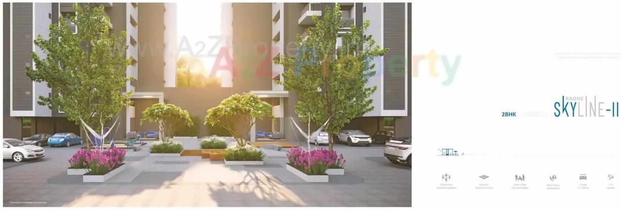 3D Elevation of real estate project Radhe Skyline located at Chiloda, Gandhinagar, Gujarat