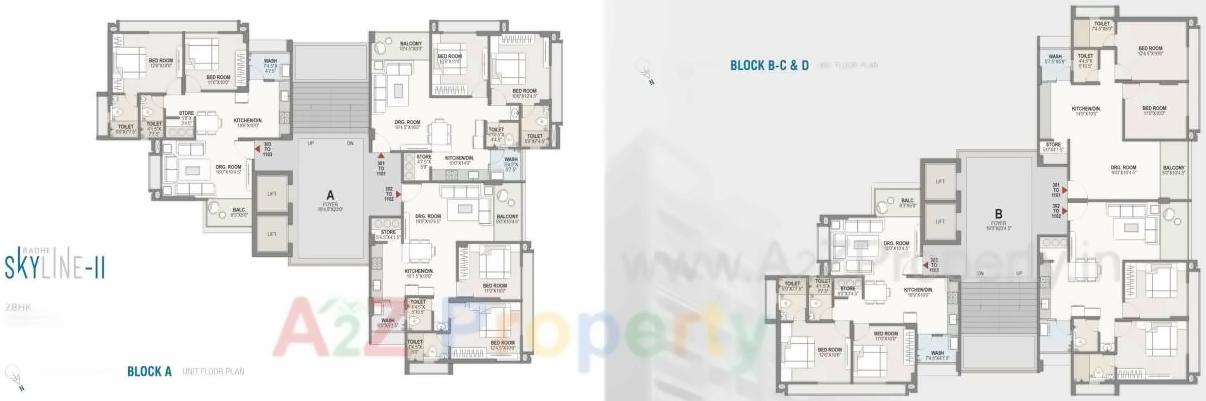 Layout of real estate project Radhe Skyline located at Chiloda, Gandhinagar, Gujarat