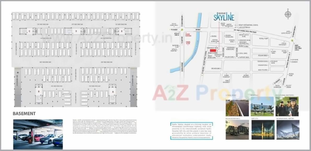Layout of real estate project Radhe Skyline located at Nana-chiloda, Gandhinagar, Gujarat