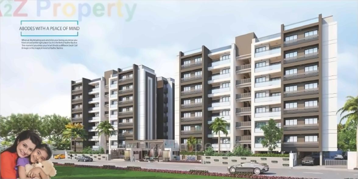 3D Elevation of real estate project Radhe Skyline located at Nana-chiloda, Gandhinagar, Gujarat