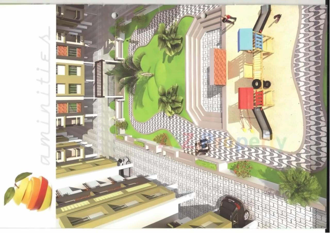 3D Elevation of real estate project Radhika Residency located at Pethapur, Gandhinagar, Gujarat