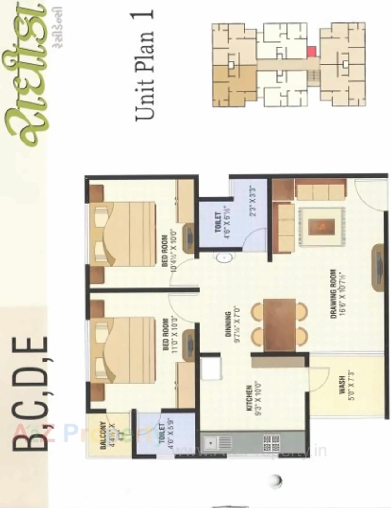Layout of real estate project Radhika Residency located at Pethapur, Gandhinagar, Gujarat