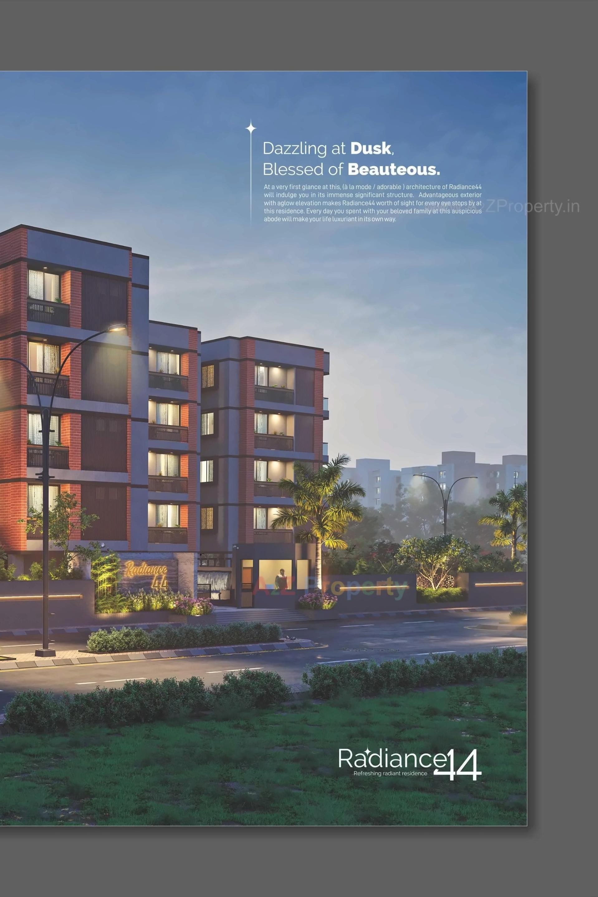 3D Elevation of real estate project Radiance located at Raisan, Gandhinagar, Gujarat
