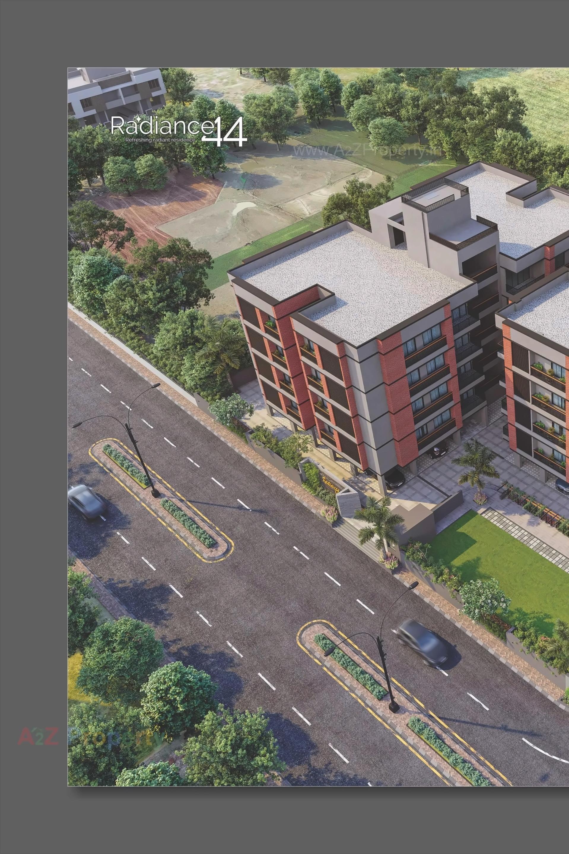 3D Elevation of real estate project Radiance located at Raisan, Gandhinagar, Gujarat