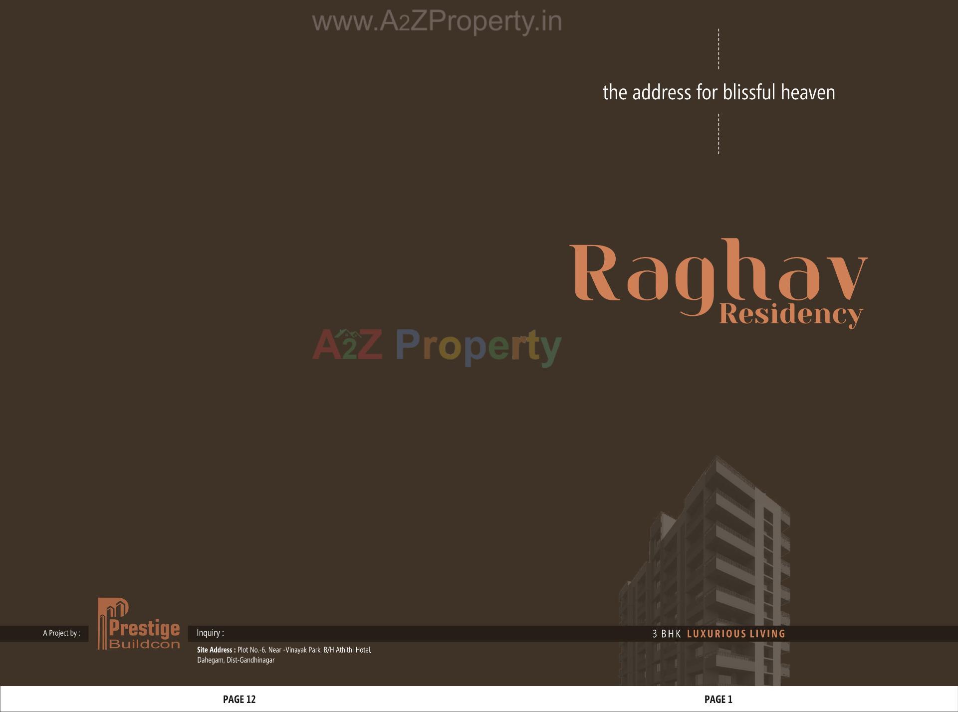  of real estate project Raghav Residency located at Dahegam, Gandhinagar, Gujarat