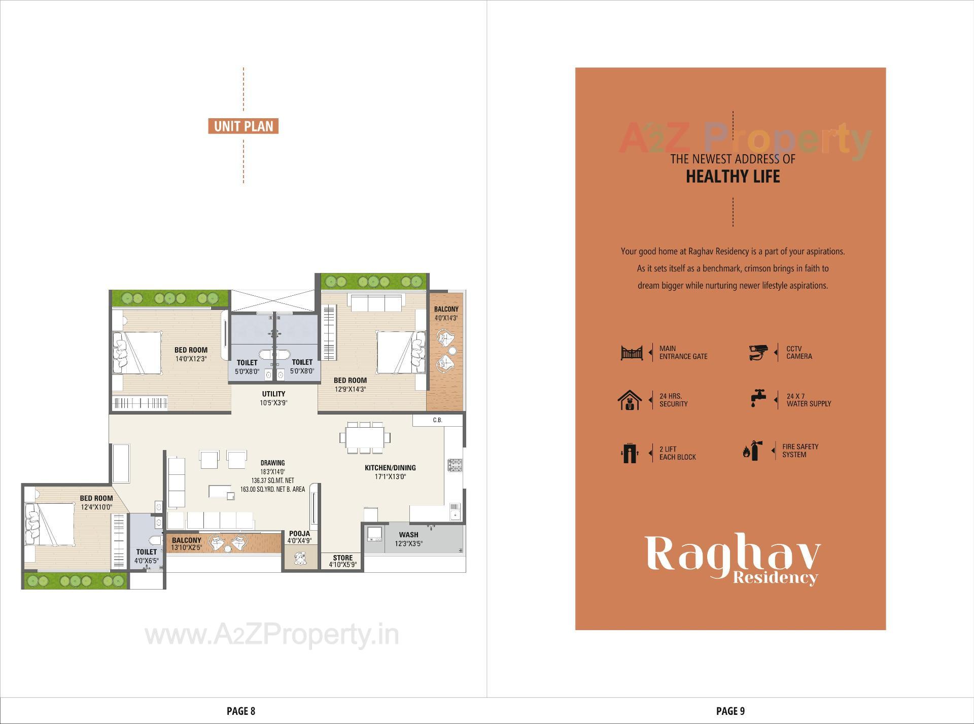 Layout of real estate project Raghav Residency located at Dahegam, Gandhinagar, Gujarat