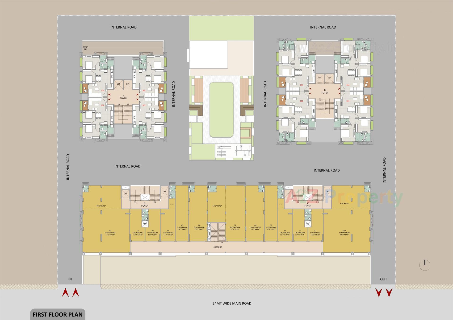 Layout of real estate project Raj Iconza located at Kudasan, Gandhinagar, Gujarat