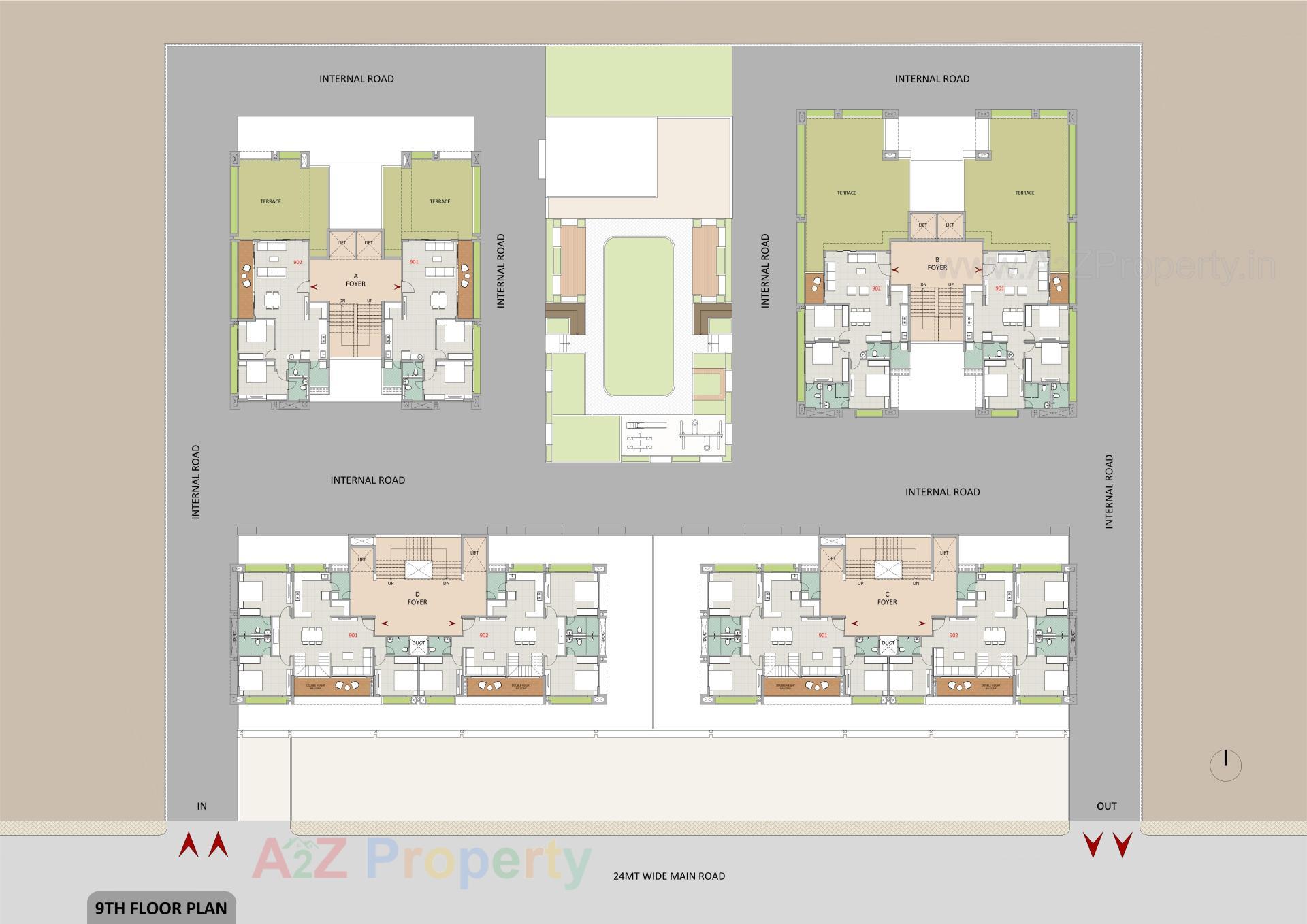 Layout of real estate project Raj Iconza located at Kudasan, Gandhinagar, Gujarat