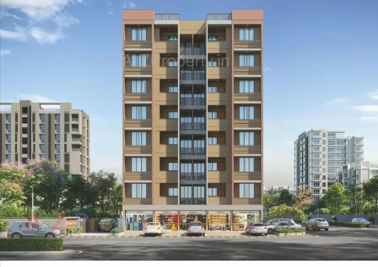 3D Elevation of real estate project Rajdeep Royal located at Arsodiya, Gandhinagar, Gujarat