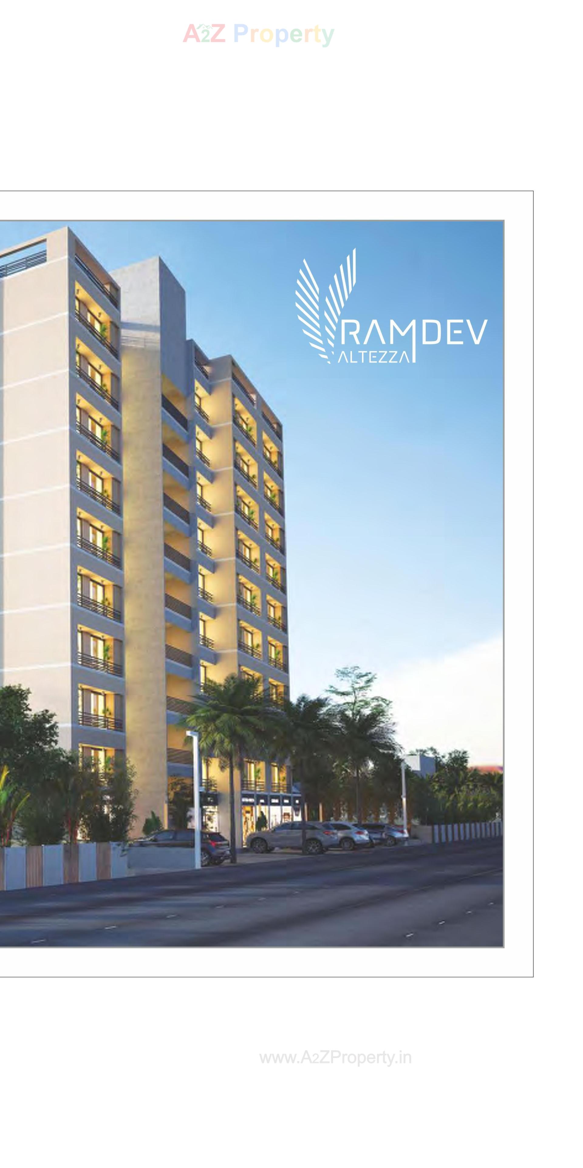 3D Elevation of real estate project Ramdev Altezza located at Zundal, Gandhinagar, Gujarat