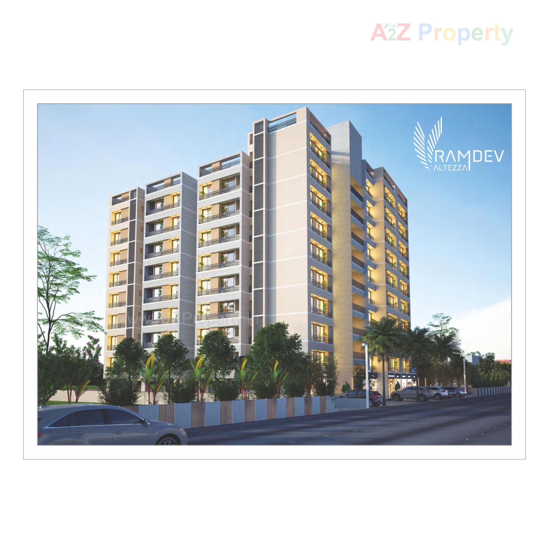 3D Elevation of real estate project Ramdev Altezza located at Zundal, Gandhinagar, Gujarat
