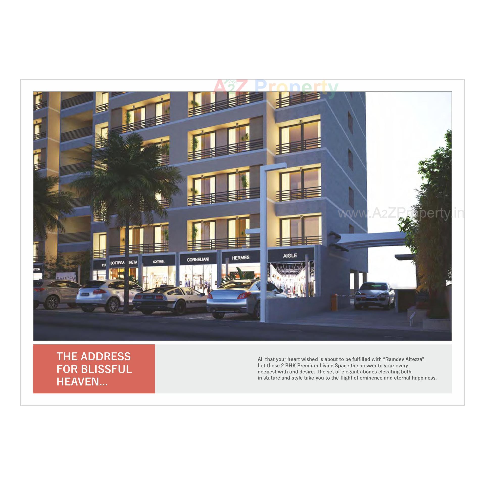 3D Elevation of real estate project Ramdev Altezza located at Zundal, Gandhinagar, Gujarat