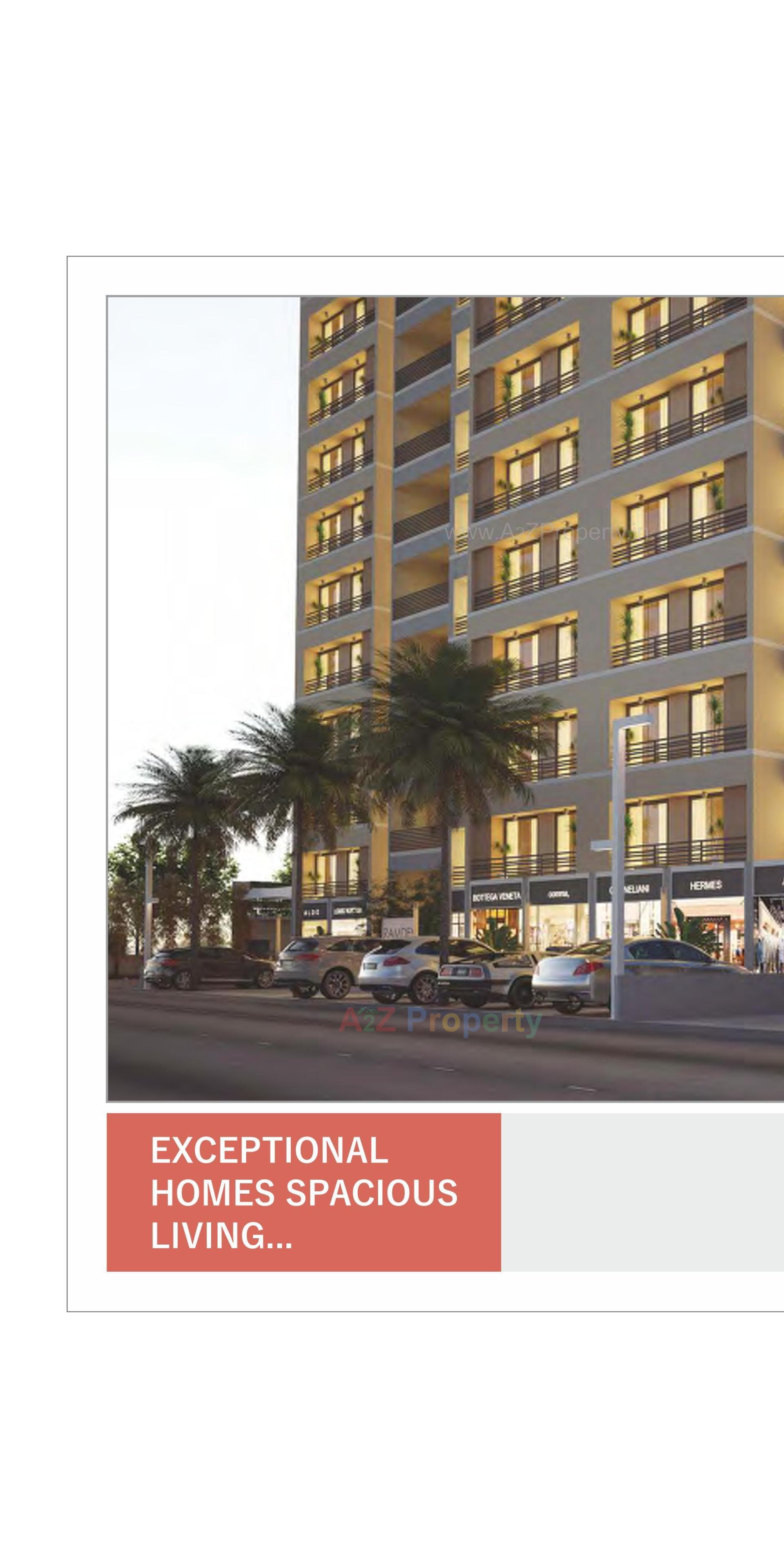 3D Elevation of real estate project Ramdev Altezza located at Zundal, Gandhinagar, Gujarat