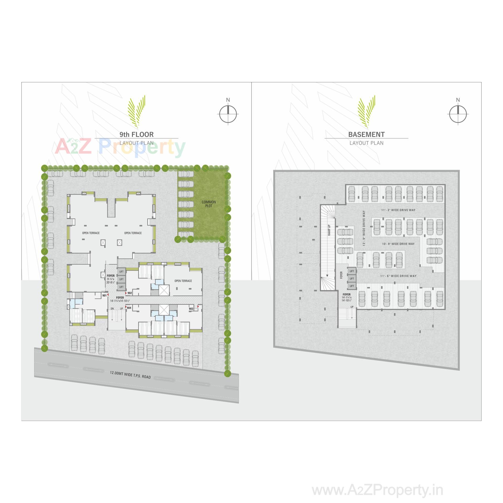 Layout of real estate project Ramdev Altezza located at Zundal, Gandhinagar, Gujarat
