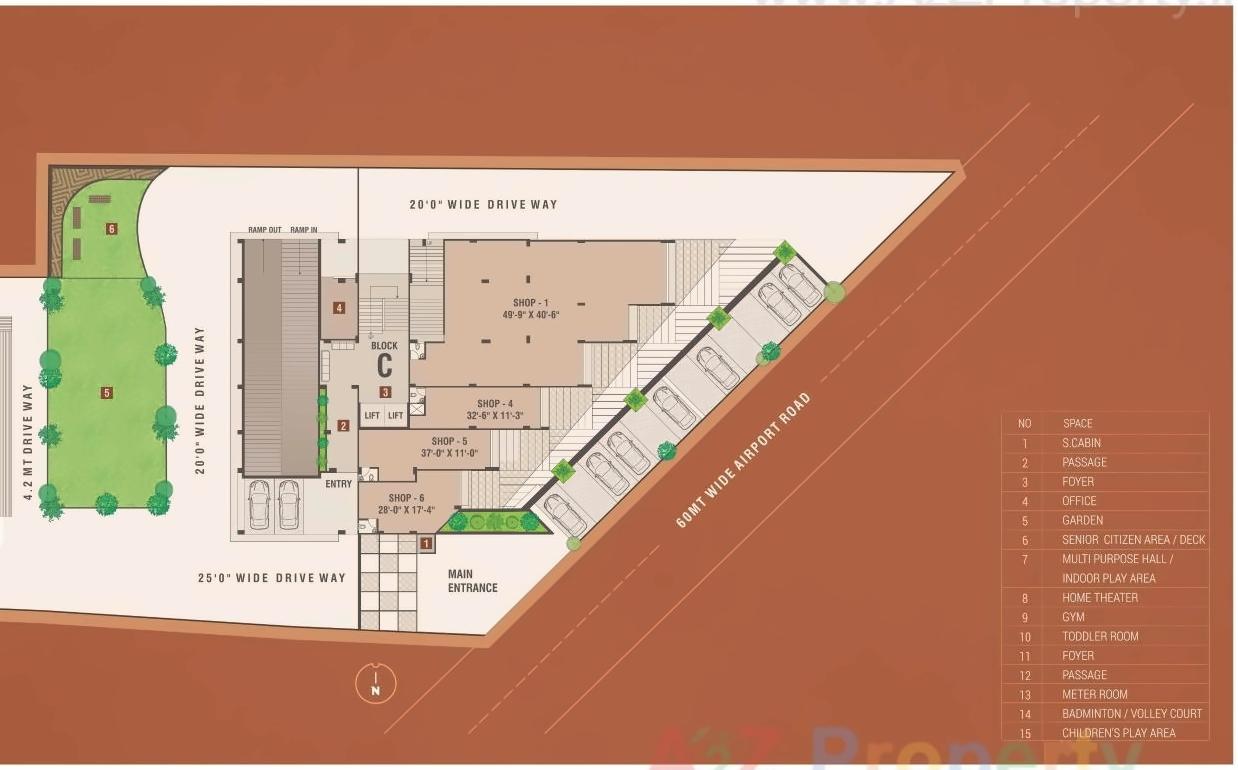 Layout of real estate project Rashmi Antelia located at Chiloda, Gandhinagar, Gujarat