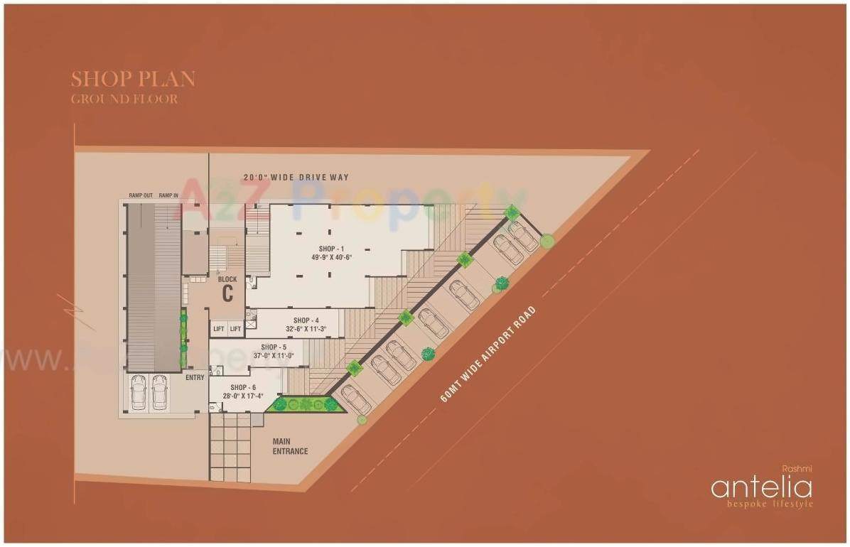 Layout of real estate project Rashmi Antelia located at Chiloda, Gandhinagar, Gujarat