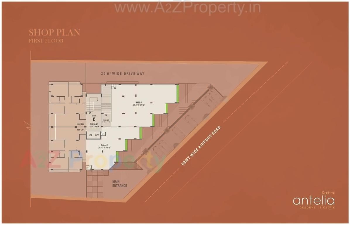 Layout of real estate project Rashmi Antelia located at Chiloda, Gandhinagar, Gujarat