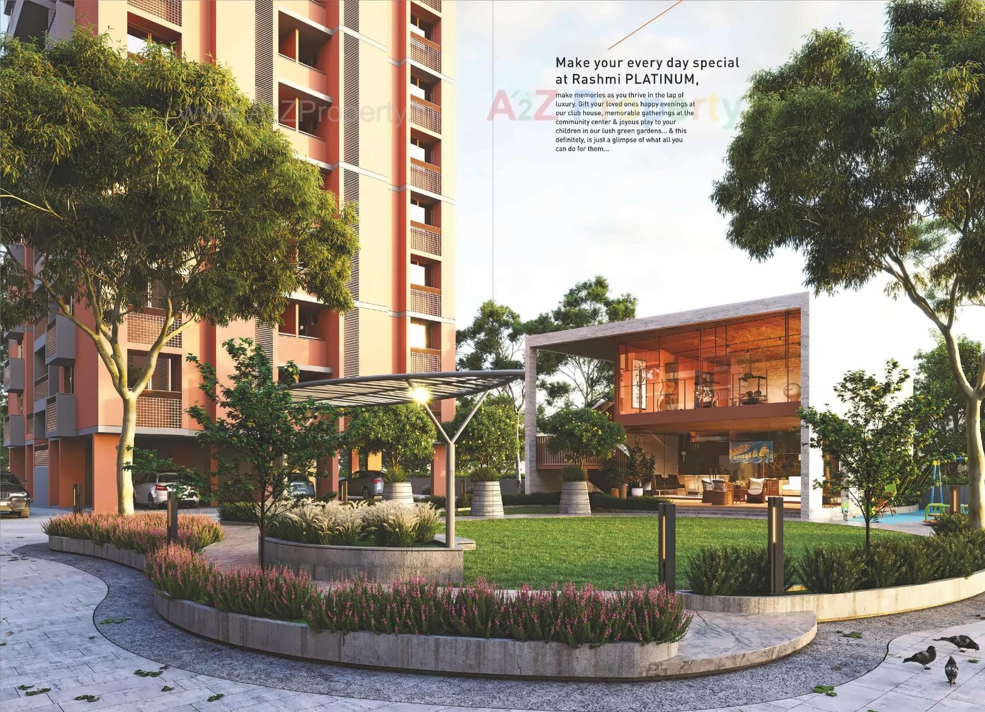 3D Elevation of real estate project Rashmi Platinum located at Chiloda, Gandhinagar, Gujarat