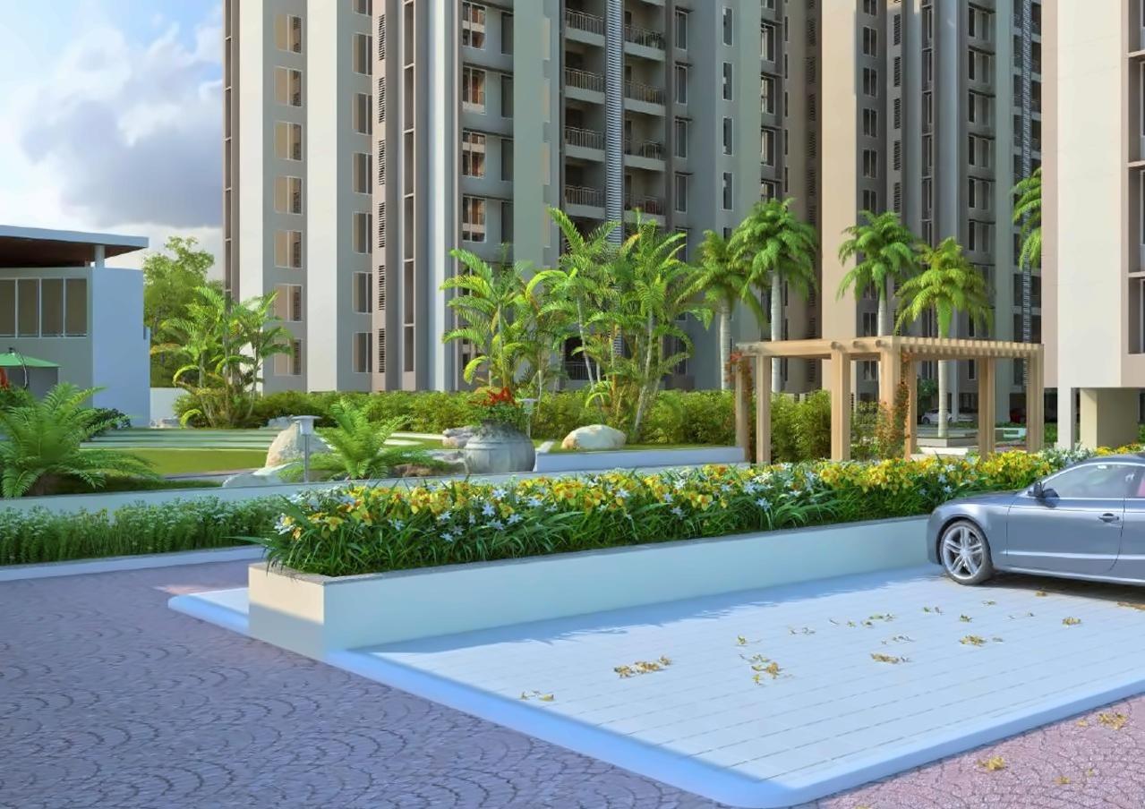 3D Elevation of real estate project Reflections located at Khoraj, Gandhinagar, Gujarat