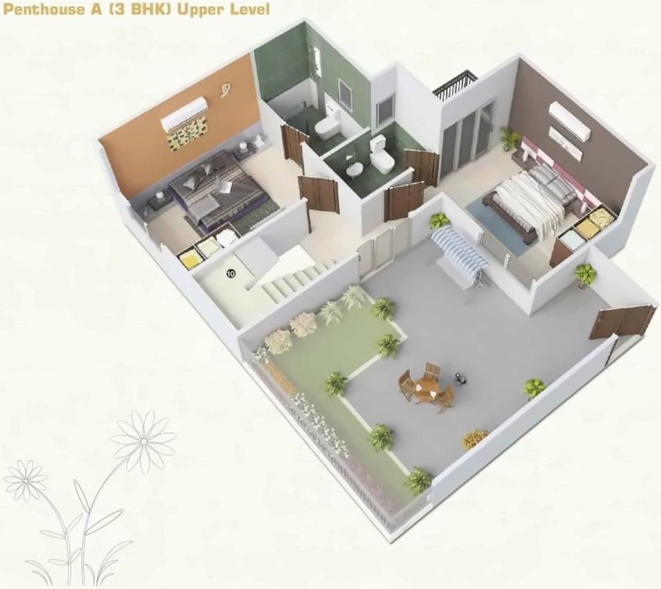 Layout of real estate project Reflections located at Khoraj, Gandhinagar, Gujarat