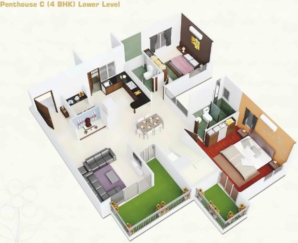 Layout of real estate project Reflections located at Khoraj, Gandhinagar, Gujarat