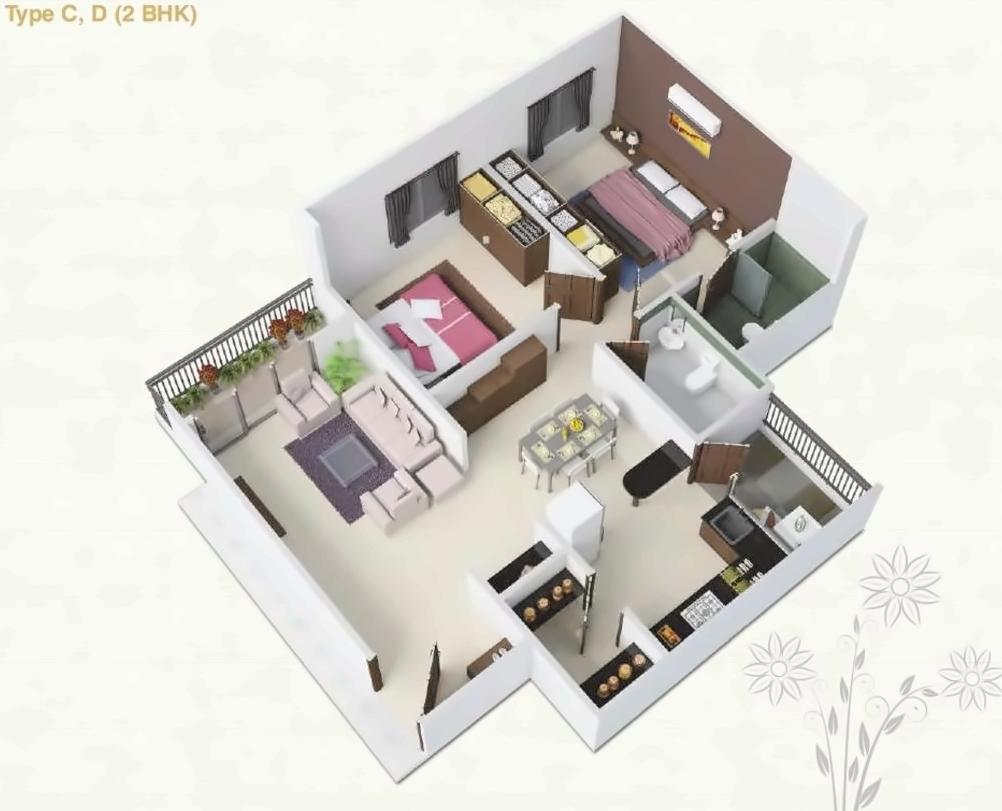 Layout of real estate project Reflections located at Khoraj, Gandhinagar, Gujarat