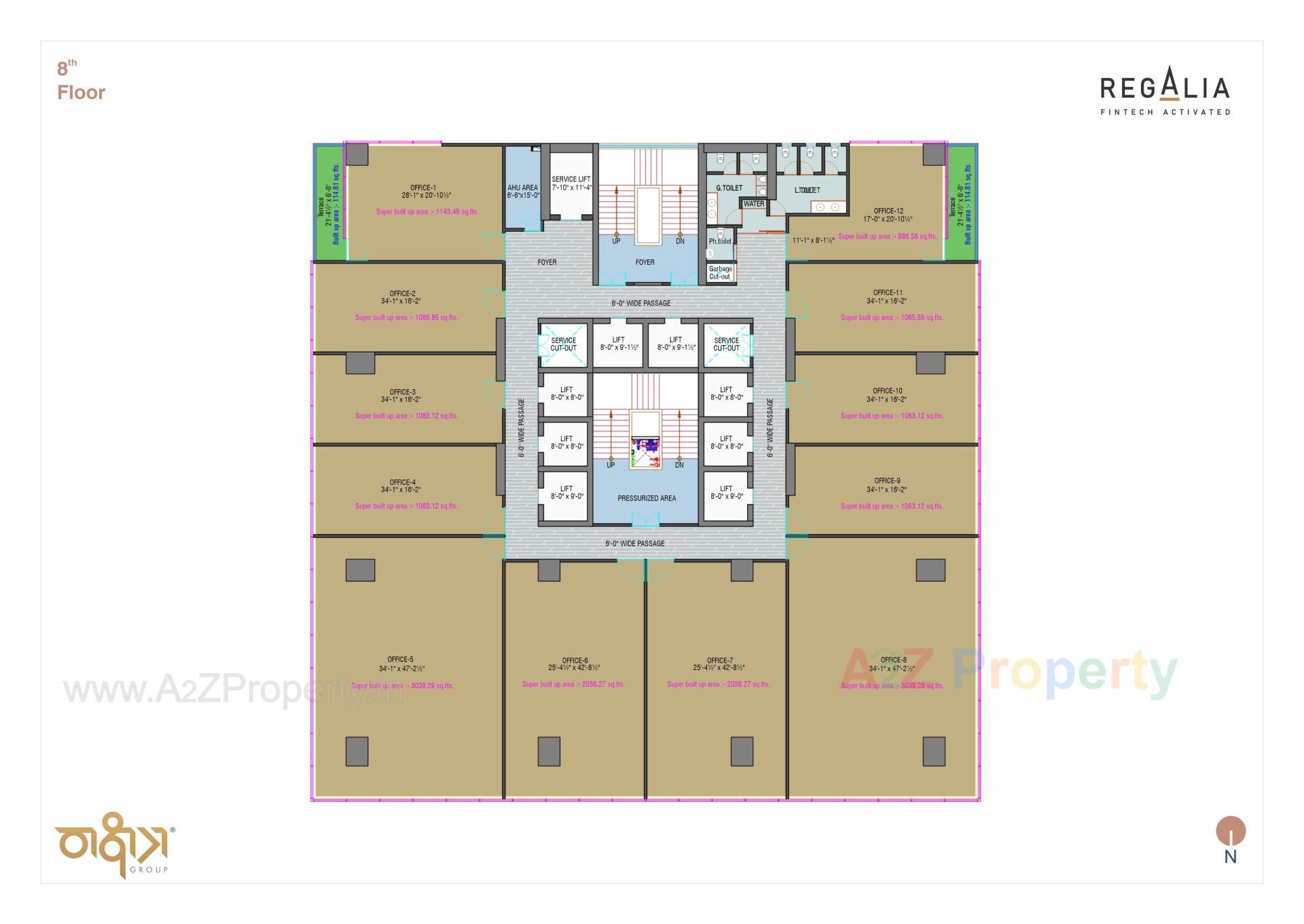 Layout of real estate project Regalia located at Ratanpur, Gandhinagar, Gujarat