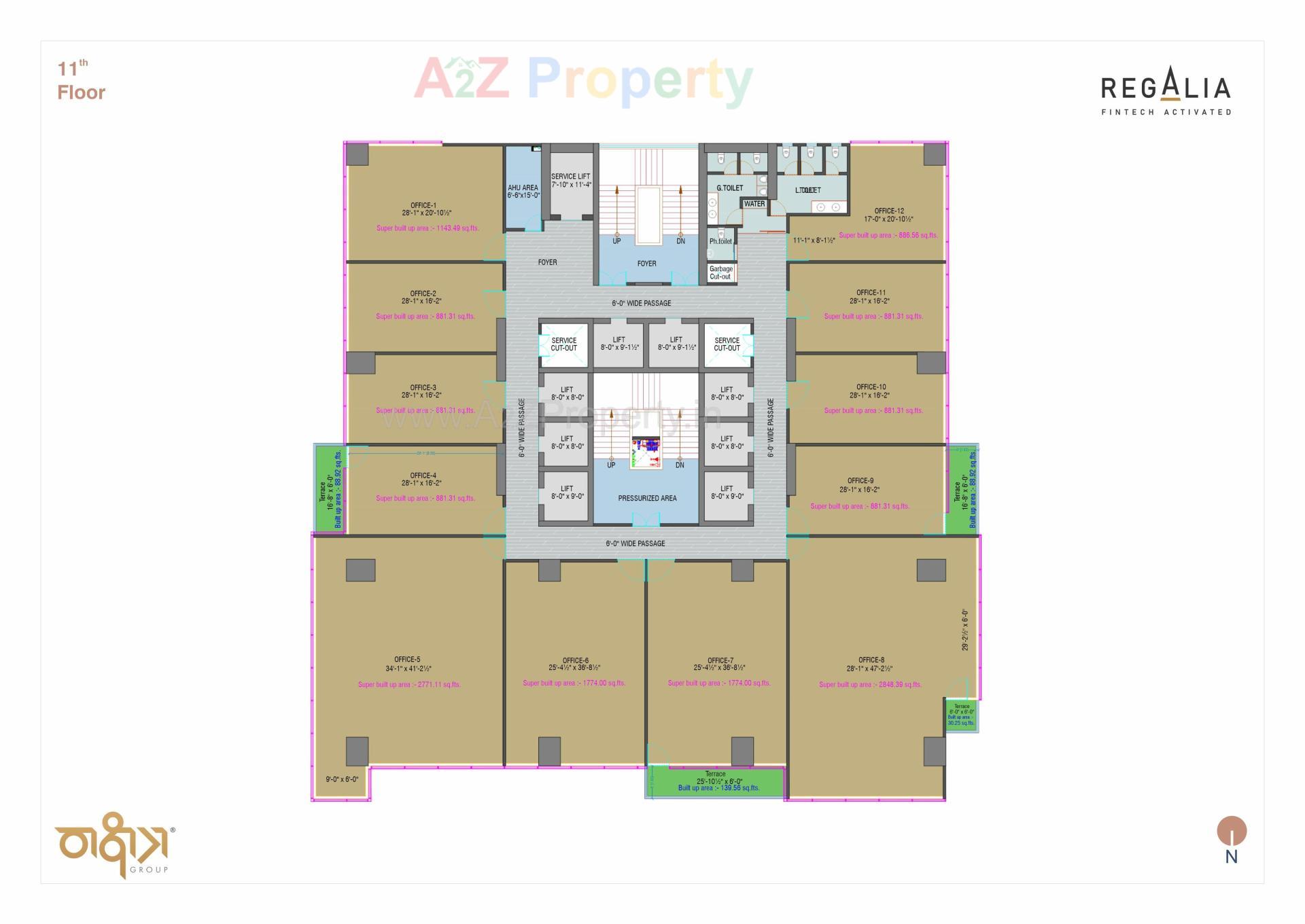 Layout of real estate project Regalia located at Ratanpur, Gandhinagar, Gujarat